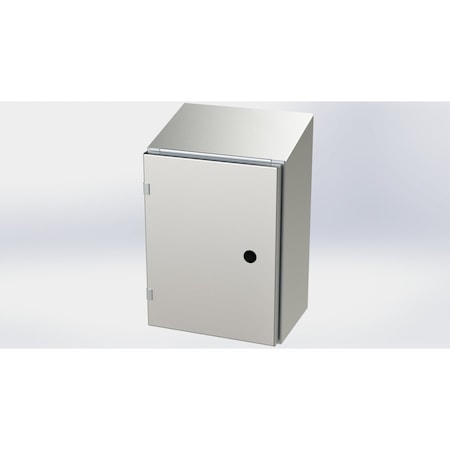 Saginaw Control & Engineering 1/4 Turn Latch Electrical Enclosures, 16 in H, 8 in D, 12 in W, NEMA 3R, 4, 4X, 12, 13 SCE-16EL1208SSST